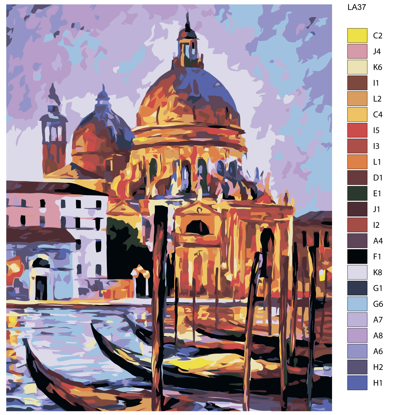 

Картина по номерам, 40 x 50, LA37, LA37