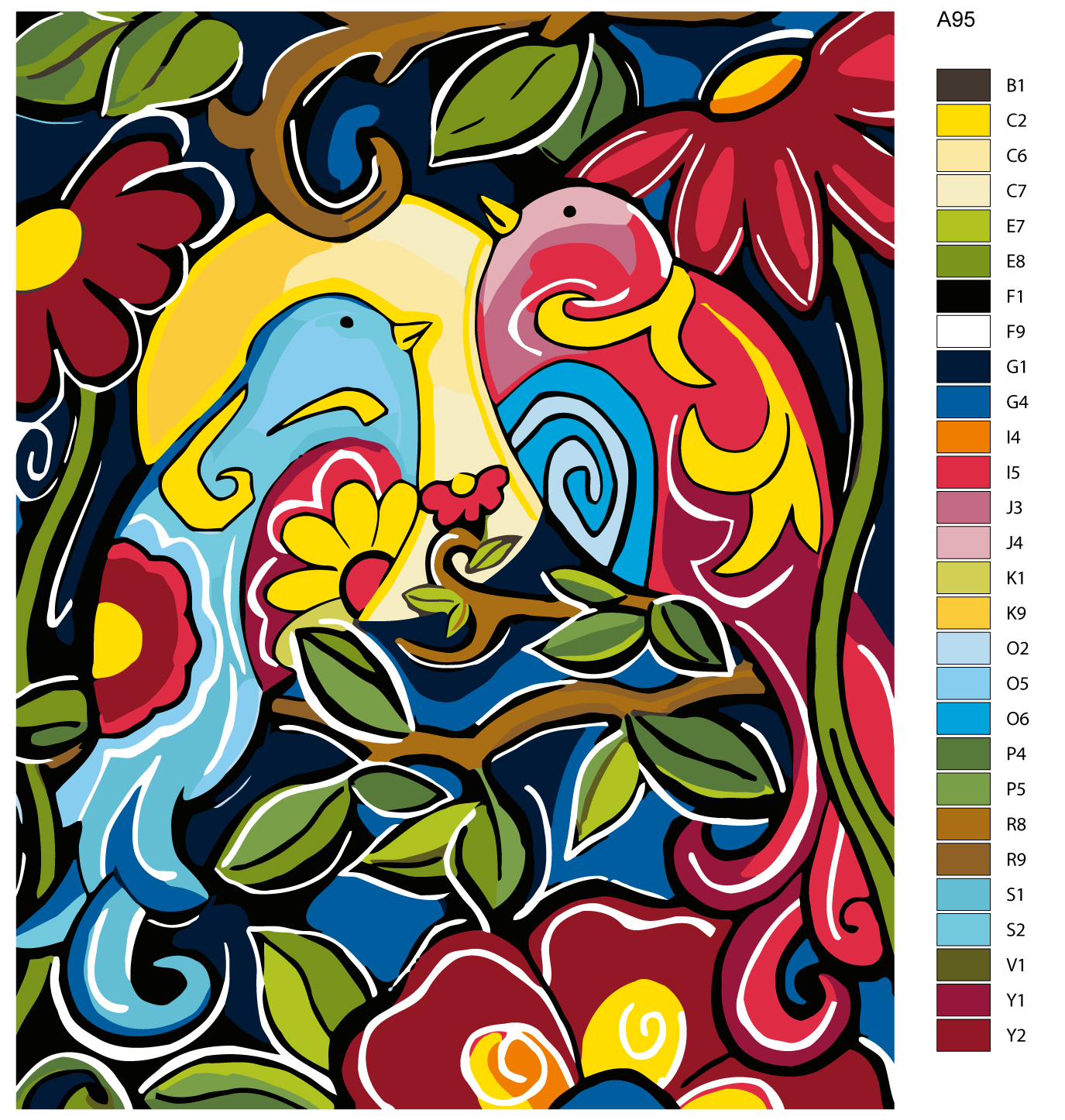 

Картина по номерам, 40 x 50, A95, A95