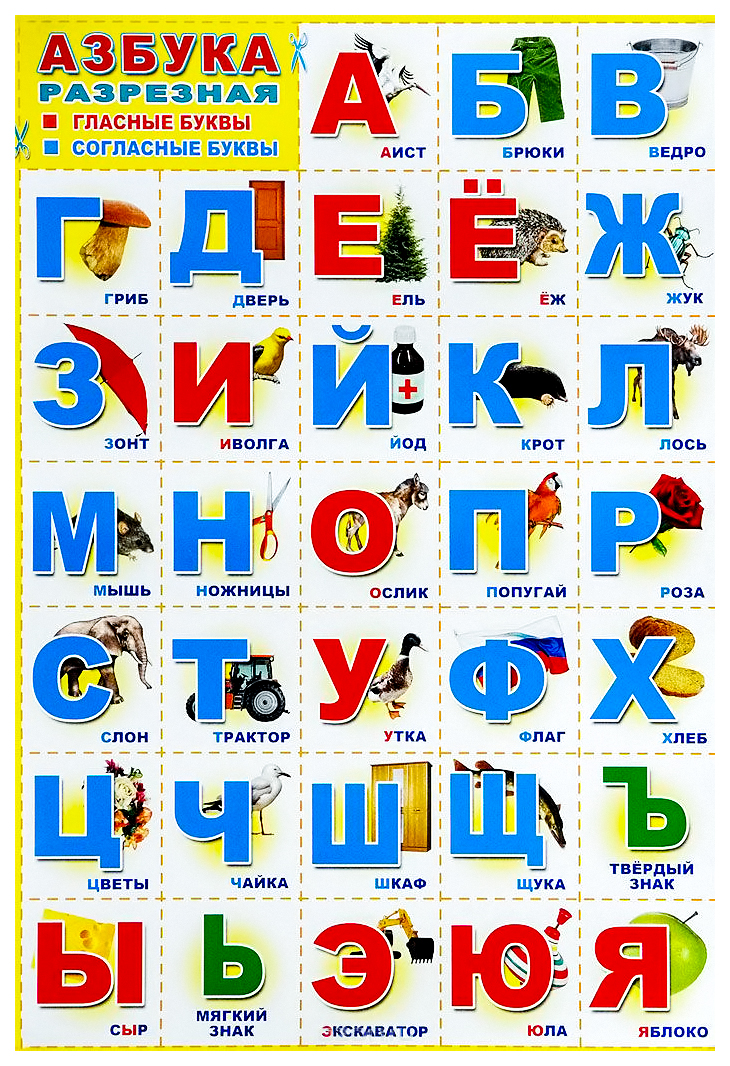 

Плакат Азбука Разрезная