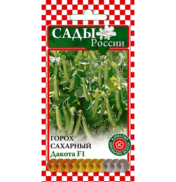 

Семена Горох сахарный Дакота F1, 18 шт, Сады России, 189436