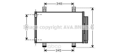

Радиатор охлаждения двигателя Ava SZA5087D