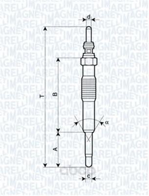 Свеча накаливания Magneti Marelli 062900027304