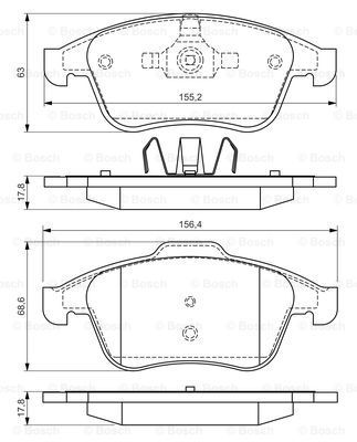 

Тормозные колодки Bosch дисковые 986494556