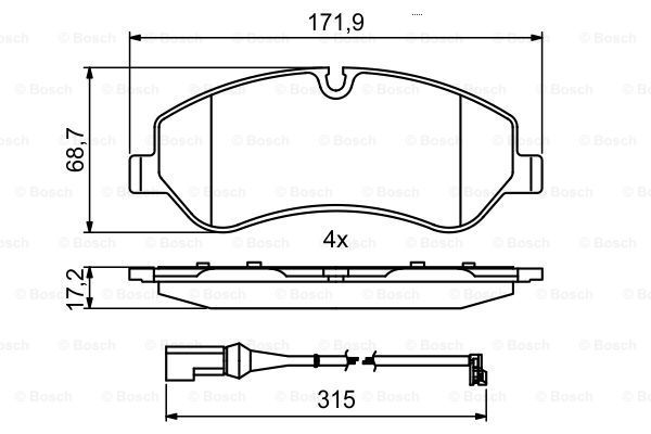 

Тормозные колодки Bosch дисковые 986494844