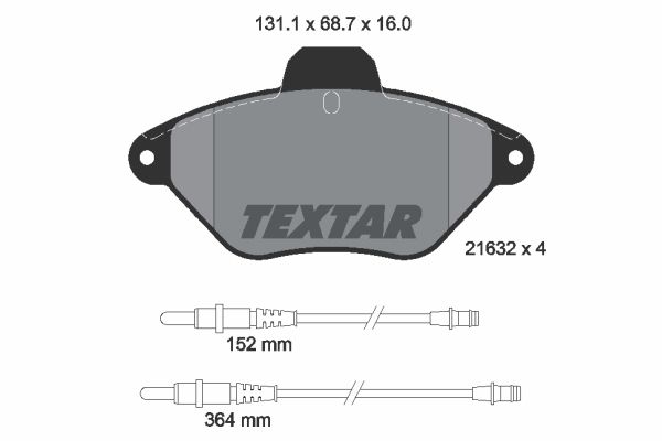 

Тормозные колодки Textar дисковые 2163201