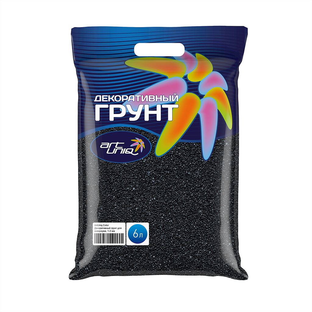 фото Грунт artuniq color black 1-2мм 9кг