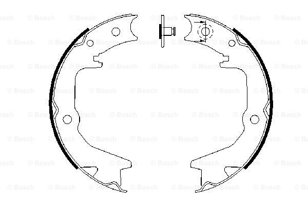 

Тормозные колодки Bosch стояночного тормоза 986487685