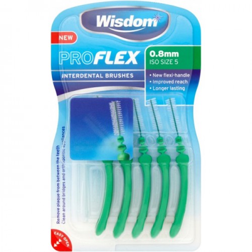 фото Набор цилиндрических ершиков wisdom proflex interdental brush 0,8мм 5шт