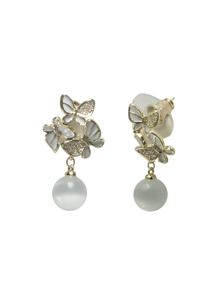 

Серьги из бижутерного сплава Corona Style B005E1120141K025, жемчуг искусственный, B005E1120141K025