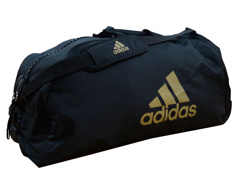 фото Спортивная сумка adidas trolley bag combat sports xl черная/золотая