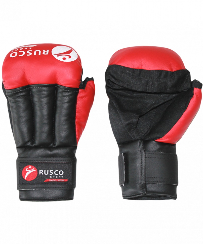 фото Перчатки для рукопашного боя rusco sport, к/з, красные (8)