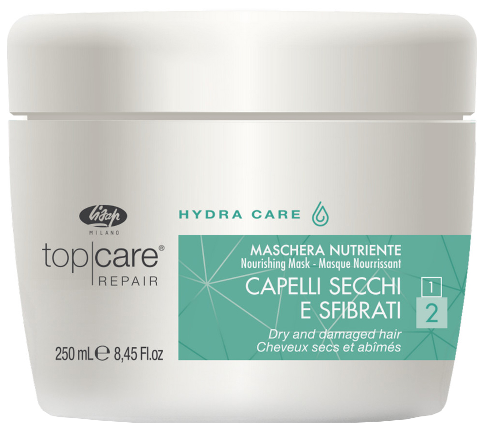 фото Маска интенсивная питательная / top care repair hydra care nourishing mask 250 мл lisap milano