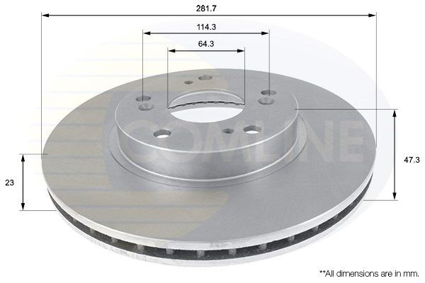 фото Тормозной диск comline adc0544v