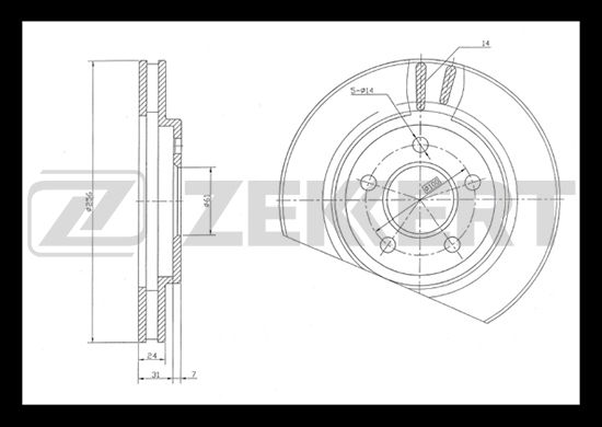 фото Тормозной диск zekkert bs-5220