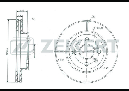 фото Тормозной диск zekkert bs-5350