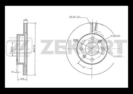 

Тормозной диск ZEKKERT BS-5485