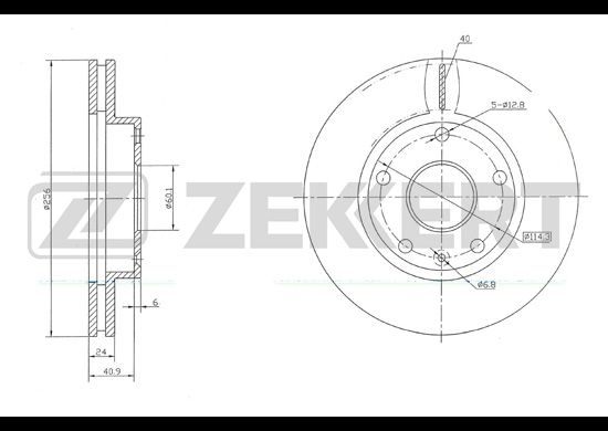 фото Тормозной диск zekkert bs-5707