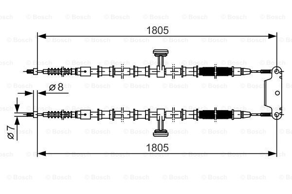 фото Трос cтояночного тормоза bosch 1987477907