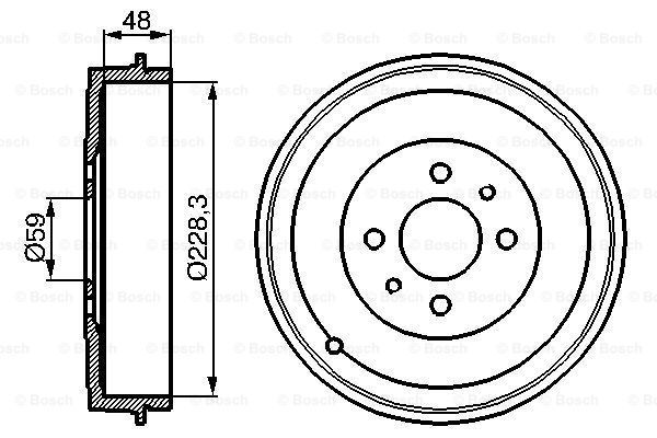 

Тормозной барабан BOSCH 0 986 477 088