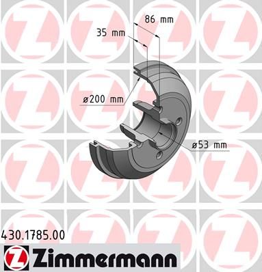 

Тормозной барабан ZIMMERMANN 430.1785.00