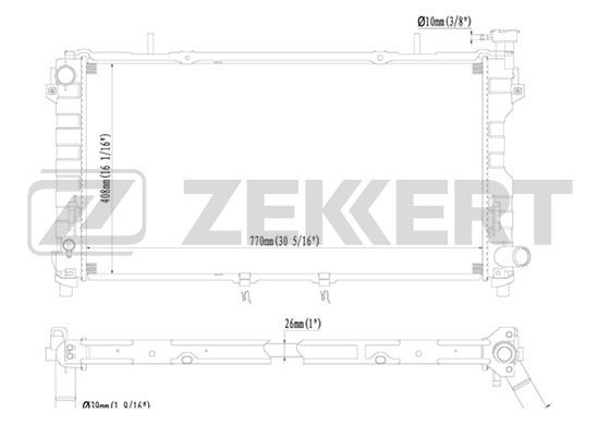 

Радиатор охлаждения двигателя ZEKKERT MK-1146