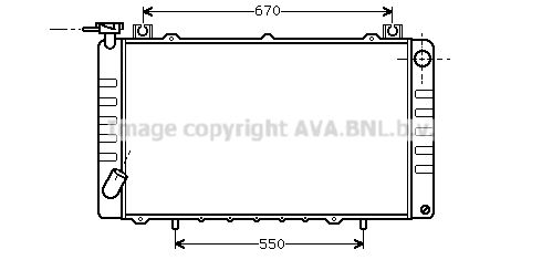 

Радиатор охлаждения двигателя AVA QUALITY COOLING DN2150