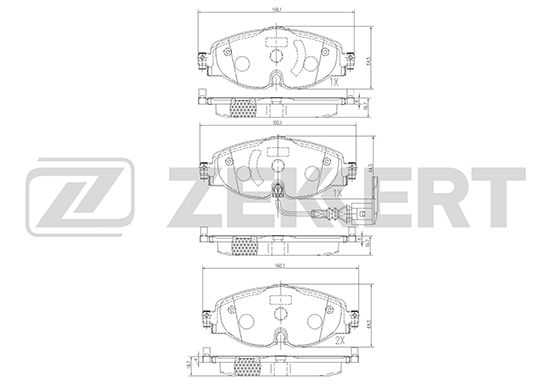 фото Комплект тормозных колодок, дисковый тормоз zekkert bs-1047