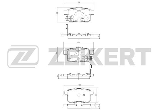 фото Комплект тормозных колодок, дисковый тормоз zekkert bs-1260