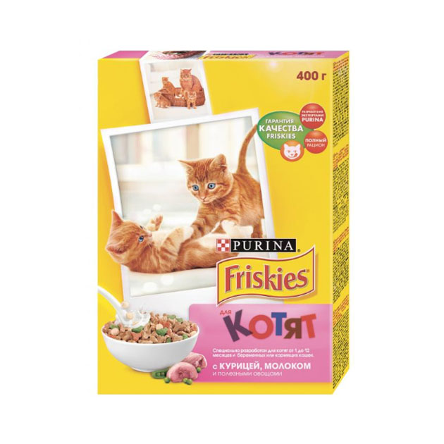 фото Сухой корм для котят friskies, курица, 0,4кг