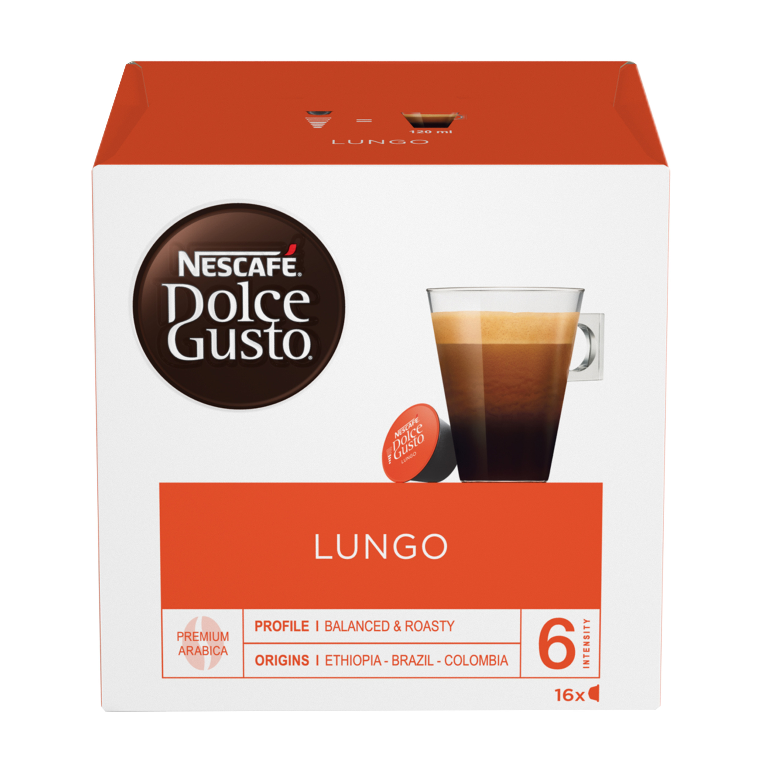 Кофе в капсулах Nescafe Dolce Gusto lungo 16 капсул