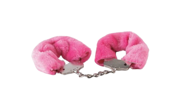 фото Наручники gopaldas меховые в комплекте с ключами розовый