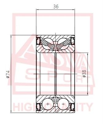 

Подшипник ASVA DAC38740036