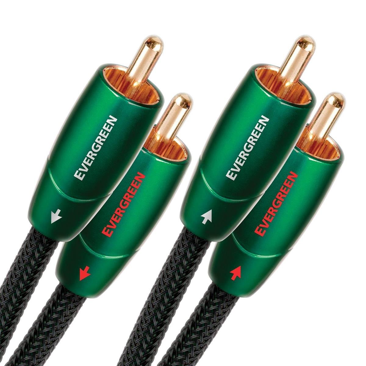 фото Кабель audioquest evergreen 2rca - 2rca, 1м black/green