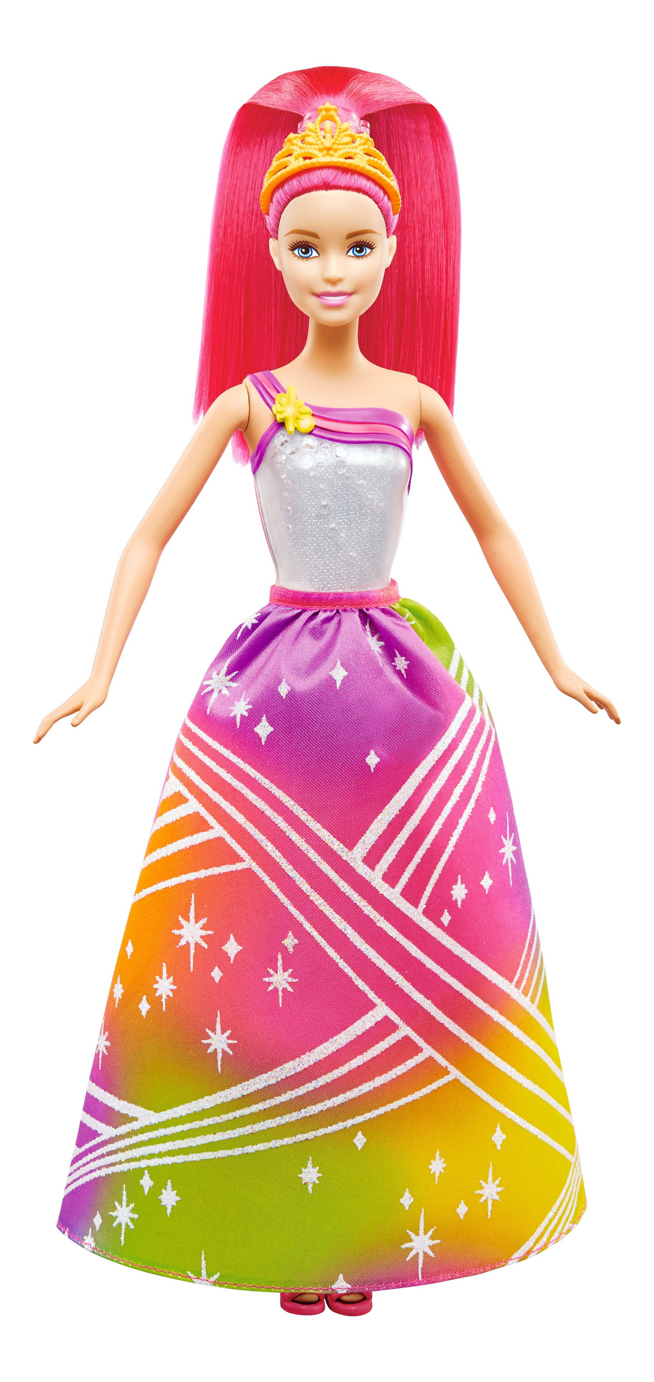 Кукла Barbie Радужная принцесса с волшебными волосами кукла barbie принцесса брюнетка в ярком платье gjk15