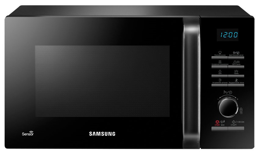 фото Микроволновая печь с грилем samsung mg23h3115qk black