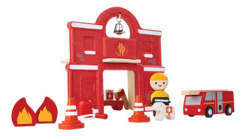 

Деревянная игрушка для малышей PlanToys "Пожарная станция", пожарная станция