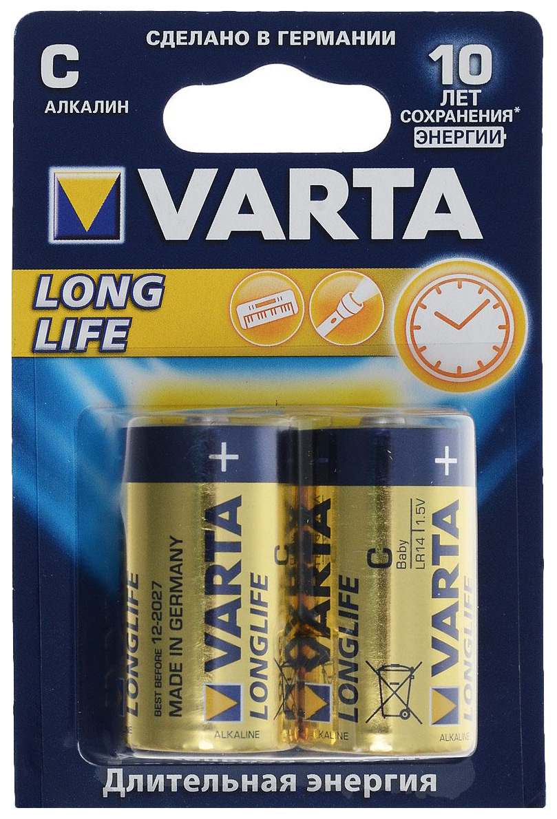 Батарейка Varta Longlife LR14 2 шт