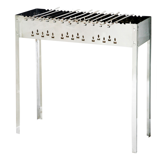 

Мангал Grillkoff Мега 156 80x30x80 см, Серебристый, Мега