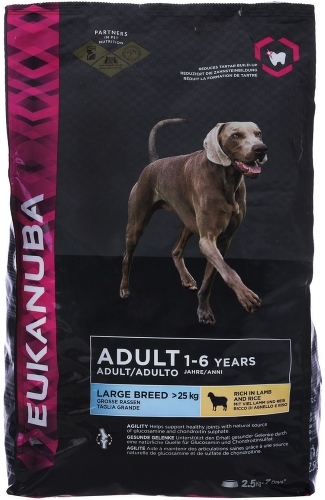 фото Сухой корм для собак eukanuba adult large breed, для крупных пород, ягненок, 2,5кг