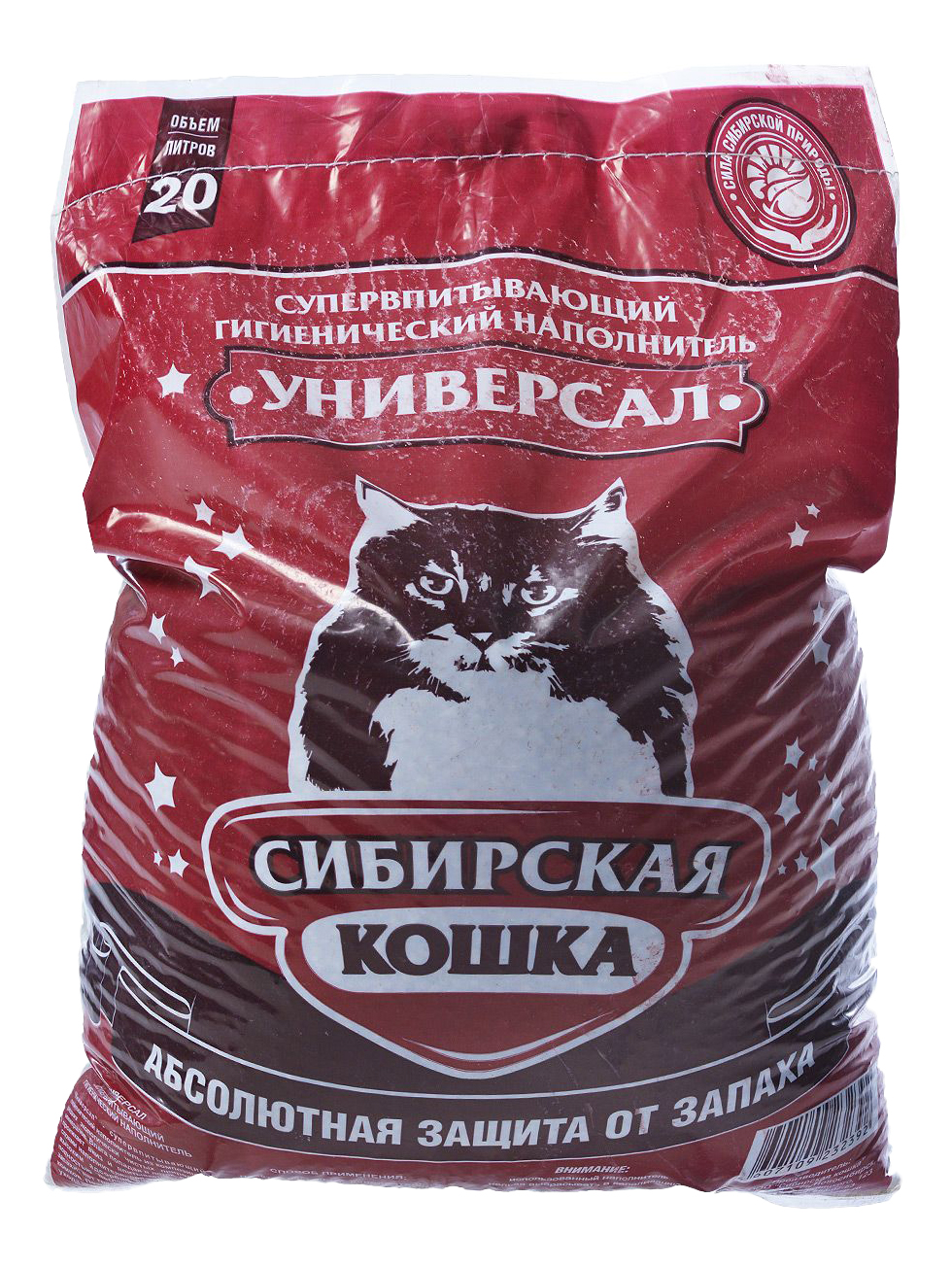 Впитывающий наполнитель Сибирская кошка Универсал бентонитовый, 20 л