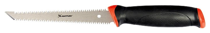 Ручная ножовка по гипсокартону MATRIX 23392 ножовка по гипсокартону tundra заточка 2d пластиковая рукоятка 180 мм