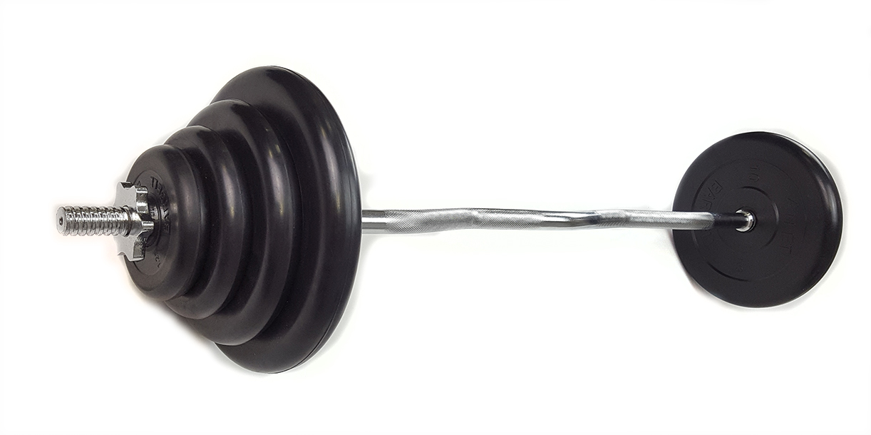 фото Штанга mb barbell, гриф ez-образный 127 см, 45 кг, 25 мм