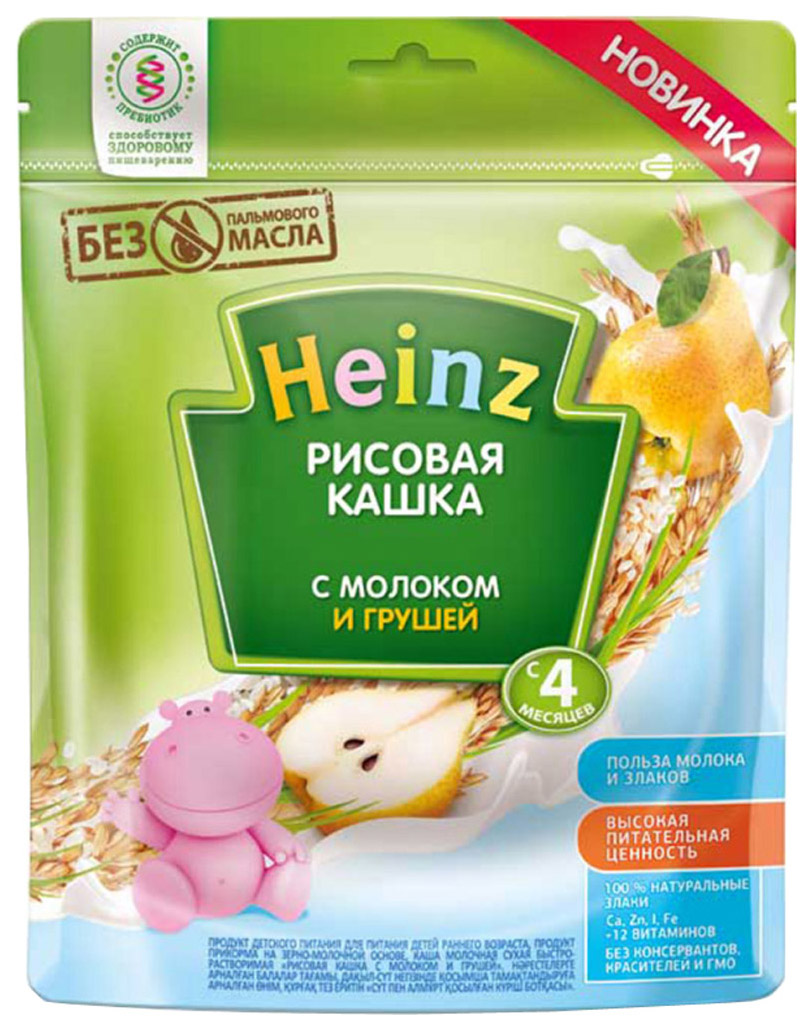 Каша молочная Heinz Рисовая с грушей с 4 мес. 250 г