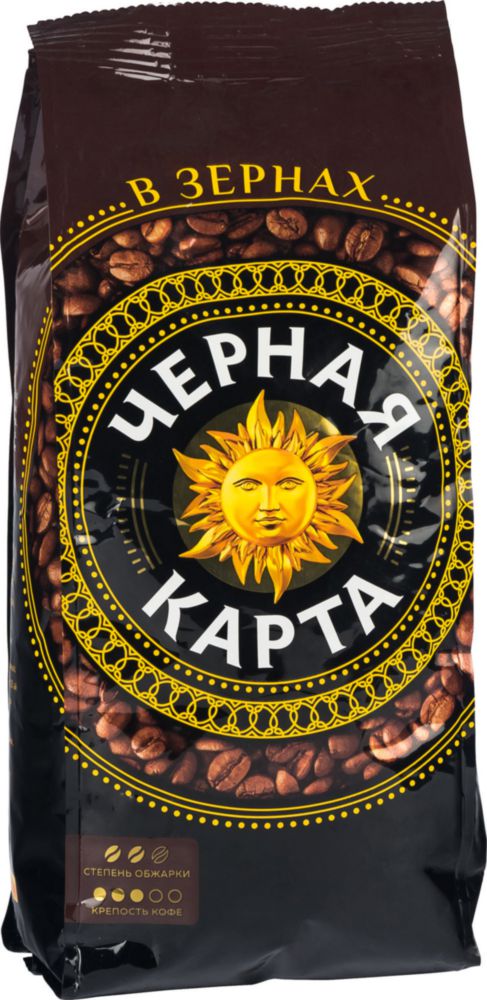 Кофе черная карта зерна