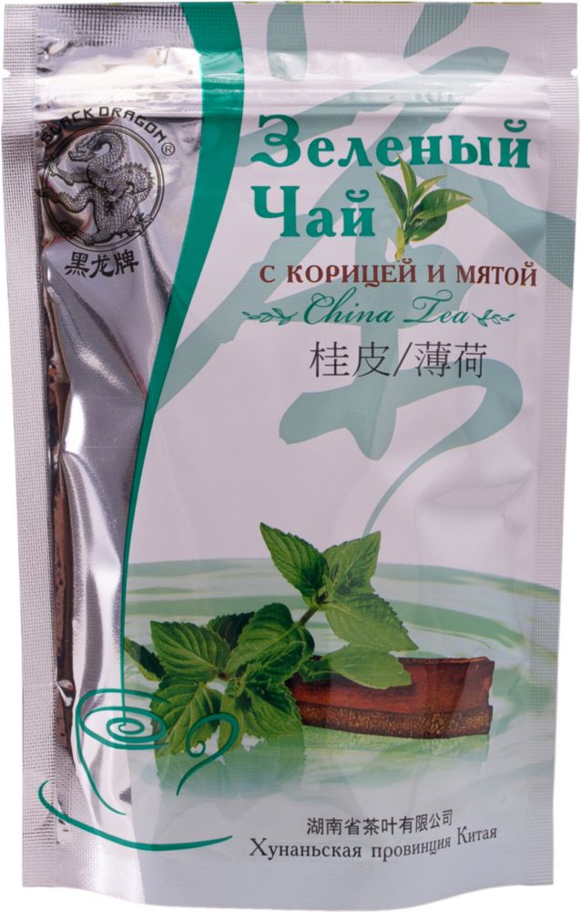 

Чай зеленый Black Dragon с корицей и мятой 100 г