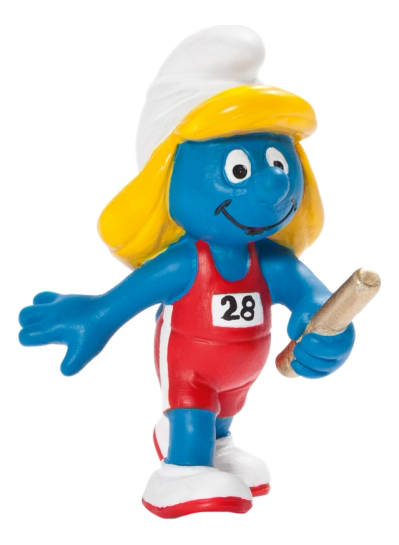 Фигурка Смурфики Смурфетта-участница эстафеты Schleich The Smurfs 20739 фигурка смурфики гном бегун schleich the smurfs 20741