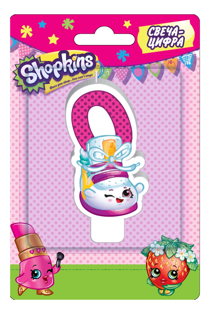 фото Свеча-цифра shopkins № 0 32122 росмэн