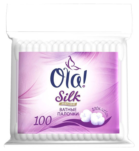 Ватные палочки OLA! Silk Sense 100 шт в полиэтиленовой упаковке ватные палочки amra ultra в пакете 300 шт 6уп