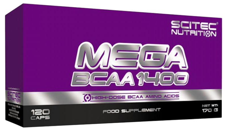 фото Scitec nutrition mega bcaa 1400 120 капсул без вкуса