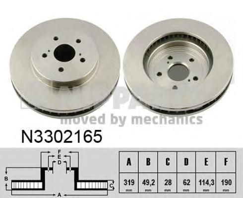 фото Тормозной диск nipparts n3302165